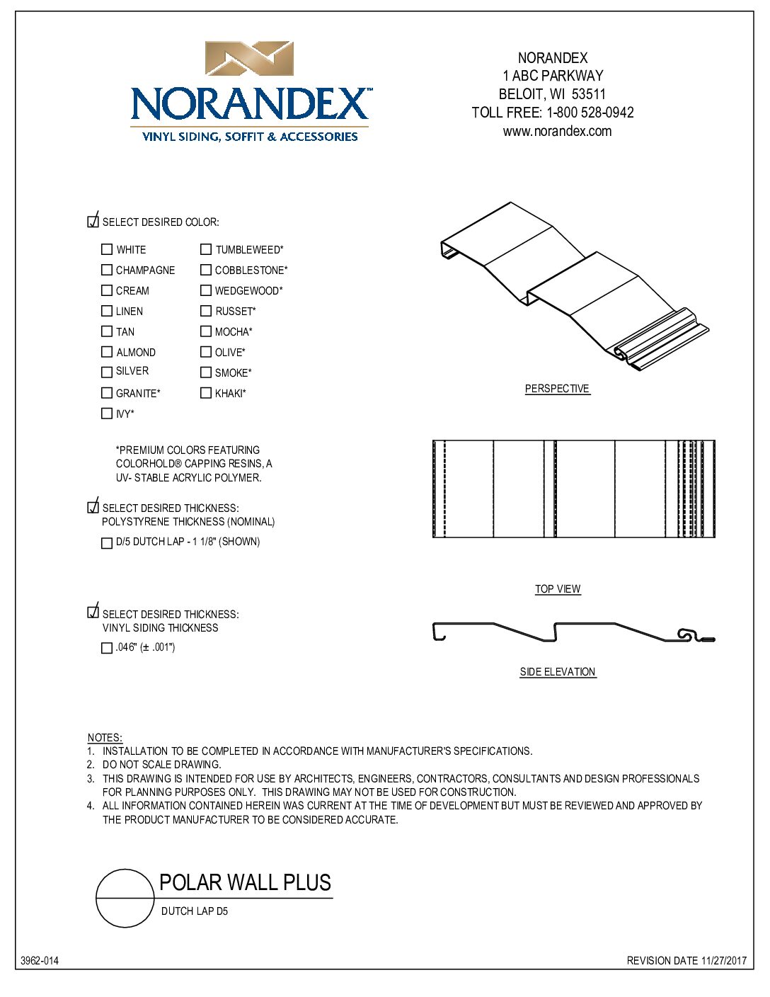 Polar Wall Plus D5DL 2D CAD